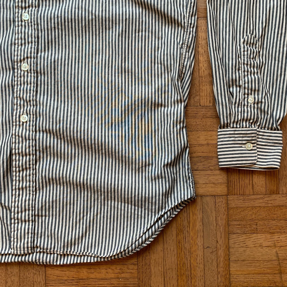 Men's Vintage Paul Fredrick Striped Shirt, 15 1/2 - Picture 3 of 6